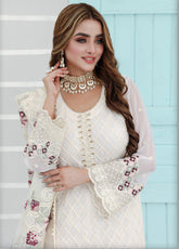 Pehchaan By Pakdaman Embroidered Chiffon 3 Piece Unstitched Suit PDF24PFC D-1063